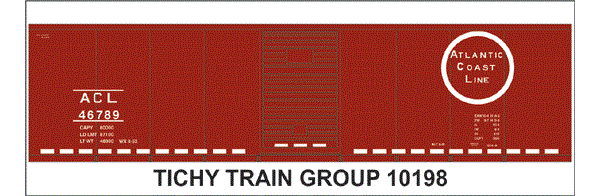 10198-6 ACL 40' STEEL BOXCAR DECAL 6 SETS