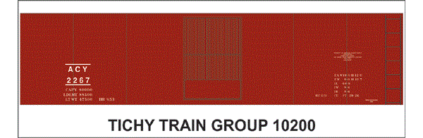 10200N ACY 40' STEEL BOXCAR DECAL