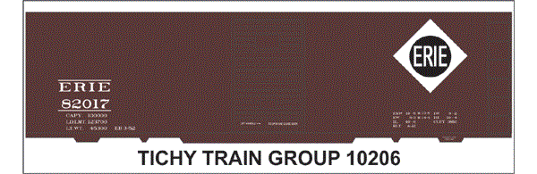 10206N ERIE 40' STEEL BOXCAR DECAL