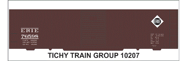 10207 ERIE 40' STEEL BOXCAR DECAL