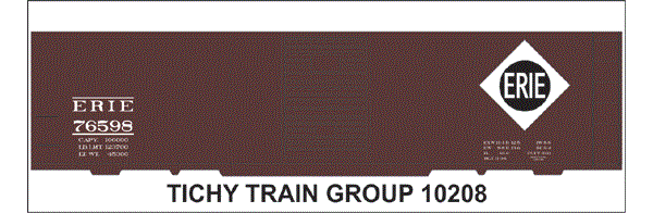 10208N-6 ERIE 40' STEEL BOXCAR DECAL 6 SETS