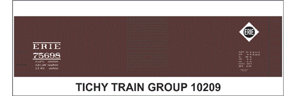 10209N ERIE 40' STEEL BOXCAR DECAL