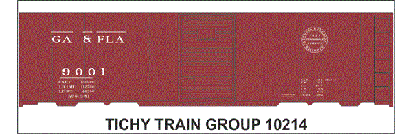 10214N GA & FLA 40' STEEL BOXCAR DECAL