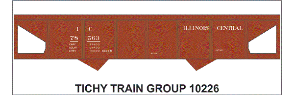 10226N-6 IC 2 BAY STEEL HOPPER DECAL 6 SETS