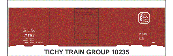 10235N KCS 40' STEEL BOXCAR DECAL