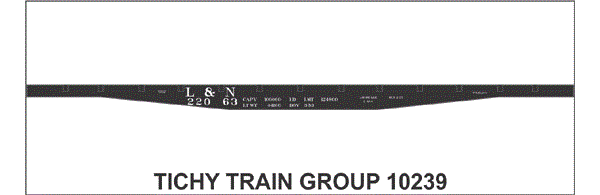 10239N-6 L & N 45' STEEL FLATCAR DECAL 6 SETS