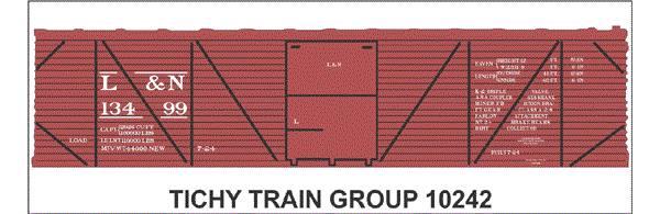 10242-6 L & N 40' SS BOXCAR DECAL 6 SETS