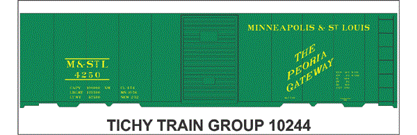 10244-6 M&STL 40' STEEL BOXCAR DECAL 6 SETS