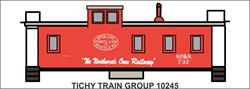 #10245-6O SP&S WOOD CABOOSE DECAL 6 SETS