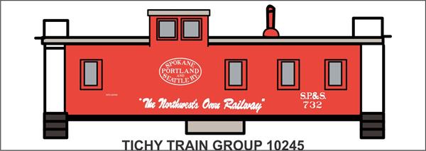 #10245S SP&S WOOD CABOOSE DECAL