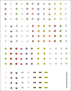 #10259 HAZARD PLACARDS 170+ PCS DECAL