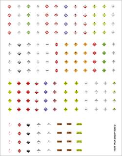 #10259-6O HAZARD PLACARDS 170+ PCS DECAL 6 SETS