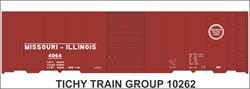 #10262-6N MOPAC (MO-ILL) 40' STEEL BOXCAR DECAL 6 SETS