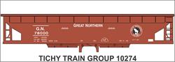 #10274-6O GN BALLAST HOPPER DECAL 6 SETS