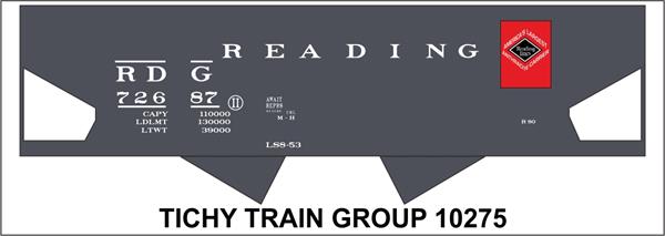 #10275-6 READING USRA HOPPER DECAL 6 SETS