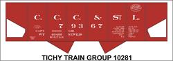 #10281-6N CCC&StL USRA HOPPER DECAL 6 SETS