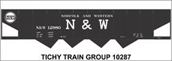 #10287 N&W 4 BAY STEEL HOPPER DECAL