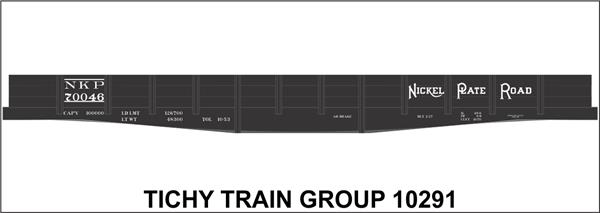 #10291S NICKEL PLATE 48' FISHBELLY GONDOLA DECAL
