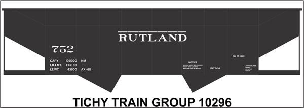 #10296-6 RUTLAND 2 BAY STEEL HOPPER DECAL 6 SETS