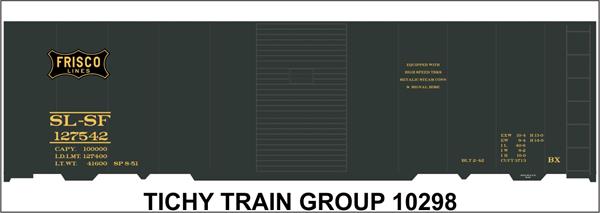 #10298O SL-SF 40' STEEL BOXCAR DECAL