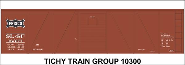 #10300S SL-SF 40' SS BOXCAR DECAL