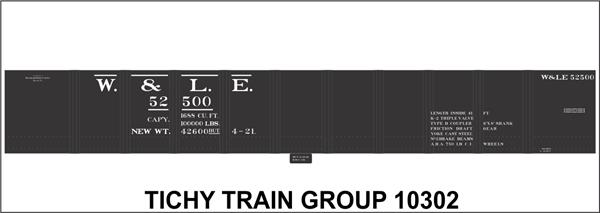 #10302-6 W&LE 41' STEEL GON DECAL 6 SETS
