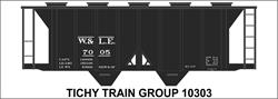 #10303-6S W&LE COVERED HOPPER DECAL 6 SETS