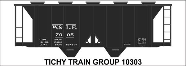 #10303-6N W&LE COVERED HOPPER DECAL 6 SETS