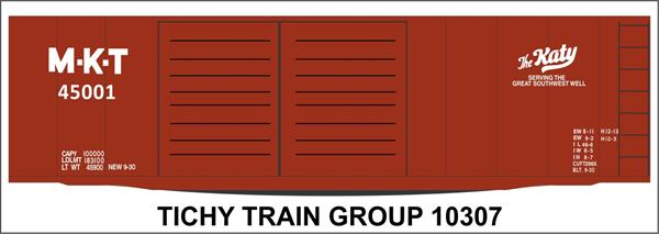 #10307-6O MKT 40' STEEL BOXCAR DECAL 6 SETS