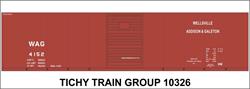 #10326 WAG 40' STEEL BOXCAR DECAL