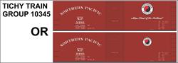 #10345-6S NP 40' DS WOOD BOXCAR DECAL 6 SETS