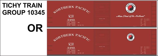#10345-6S NP 40' DS WOOD BOXCAR DECAL 6 SETS