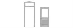 #2030 1 LITE DOOR/FRAME/TRANSOM