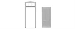 #2031 4 PANEL DOOR/FRAME/TRANSOM