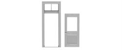 #2034 1 LITE DOOR/FRAME/TRANSOM