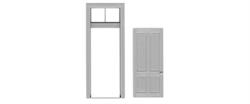 #2035 4 PANEL DOOR/FRAME/TRANSOM