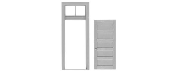 #2036 5 PANEL DOOR/FRAME/TRANSOM 2036