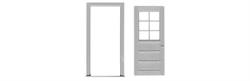 #2041 6 LITE DOOR/FRAME