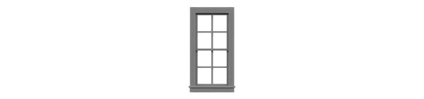 #2047 4/4 DOUBLE HUNG WINDOW
