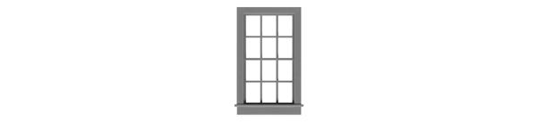 #2048 6/6 DOUBLE HUNG WINDOW