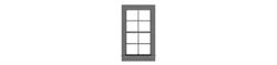 #2058 4/4 DOUBLE HUNG WINDOW