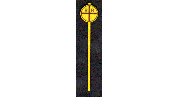 #2062 EARLY CROSSING WARNING SIGN