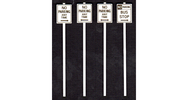 #2066 NO PARKING SIGNS