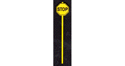 #2071 YELLOW STOP SIGN