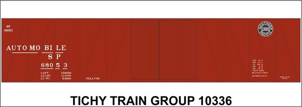 #10336-6S SP 1.5 DOOR 50' SS BOXCAR DECAL 6 SETS