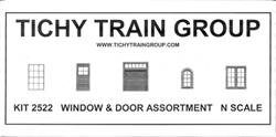 #2522 WINDOW & DOOR ASSORTMENT N SCALE