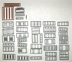 #2540 WINDOW, DOOR & PARTS ASSORTMENT N SCALE