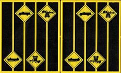 #2084 WARNING SIGNS FIREHOUSE & LOW VEHICLE O
