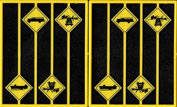 #2084 WARNING SIGNS FIREHOUSE & LOW VEHICLE O