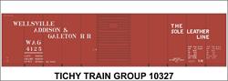 #10327-6S WAG 40' STEEL BOXCAR DECAL 6 SETS